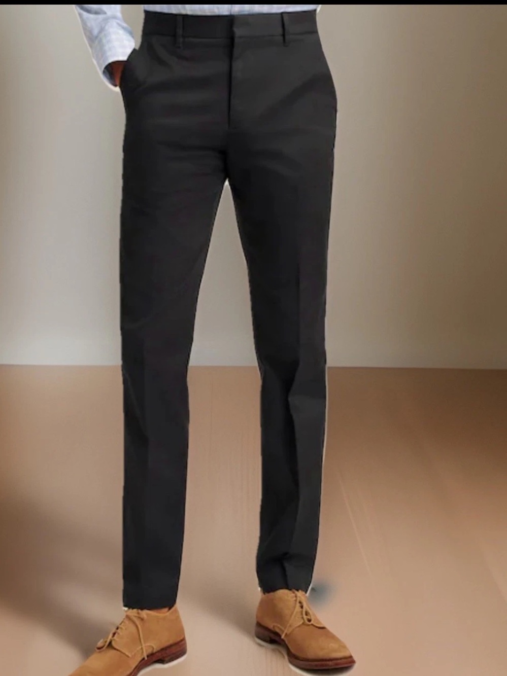 BONOBOS Pants Mens Size 35x32 Black Weekday Warrior Tuesday Slim Fit Flat Front